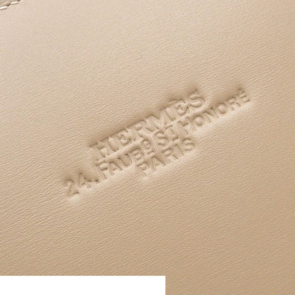 Hermes Lucy MM Beige Gold Box Calf Chevre Tote Bag — view 6