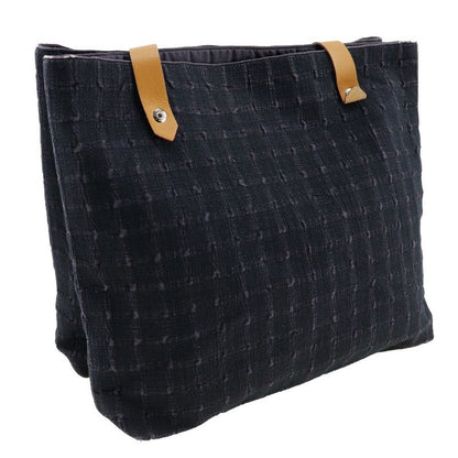 Hermes Amedava Cabas De Poche Canvas Black Women's Shoulder Bag