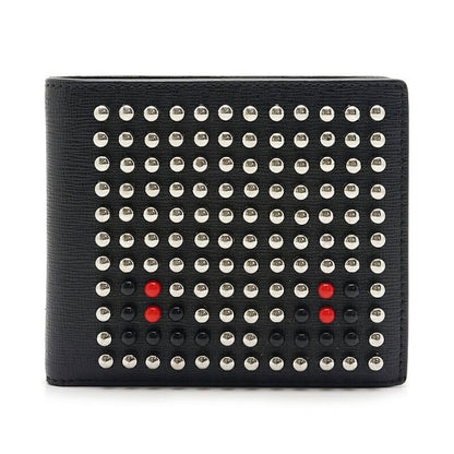 Fendi BAG BUGS Bag Bugs Wallet 7m0169 Bifold Wallet Leather X Studded Black