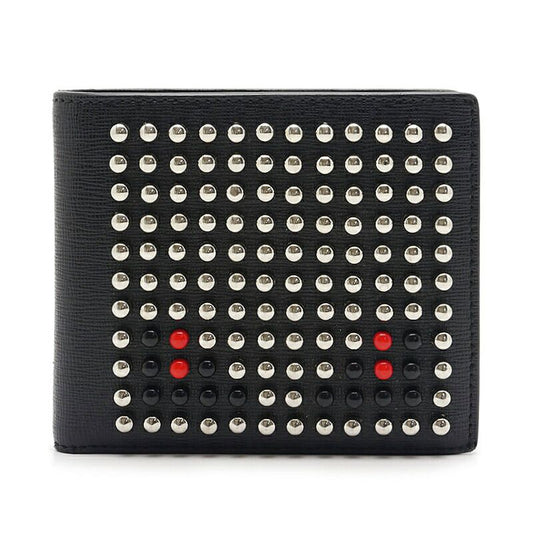 Fendi BAG BUGS Bag Bugs Wallet 7m0169 Bifold Wallet Leather X Studded Black