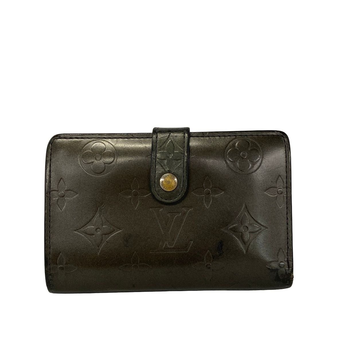 Louis Vuitton Bifold Wallet Monogram Matte Porte Monet Billets Viennois Noir