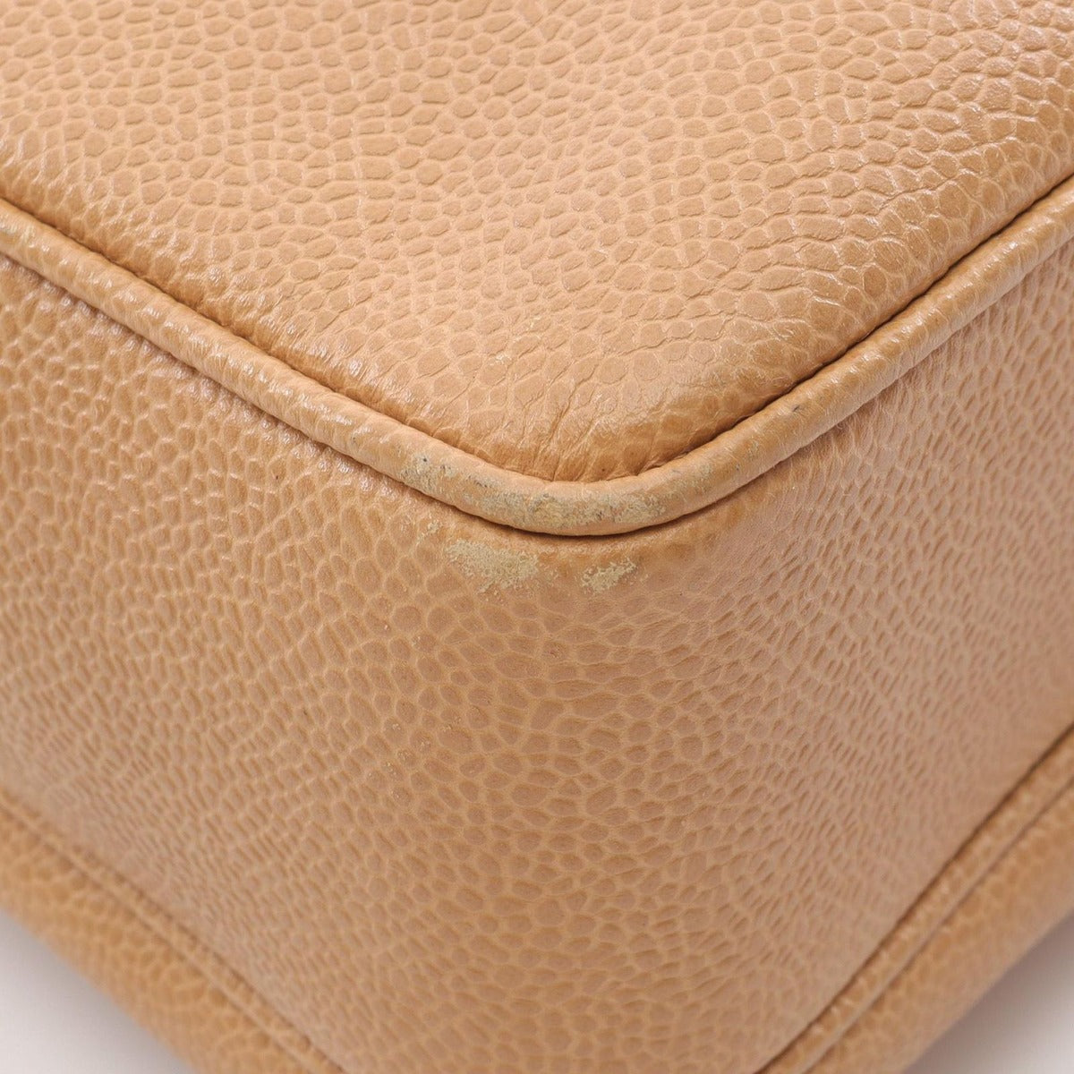 Chanel Tote CC Logo Beige Caviar Leather — view 8