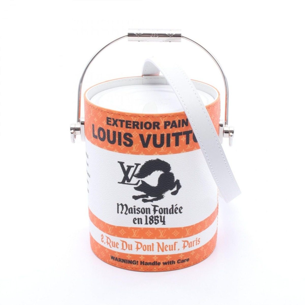 Louis Vuitton Handbag LV Paint Can 2-Way Orange Canvas Leather
