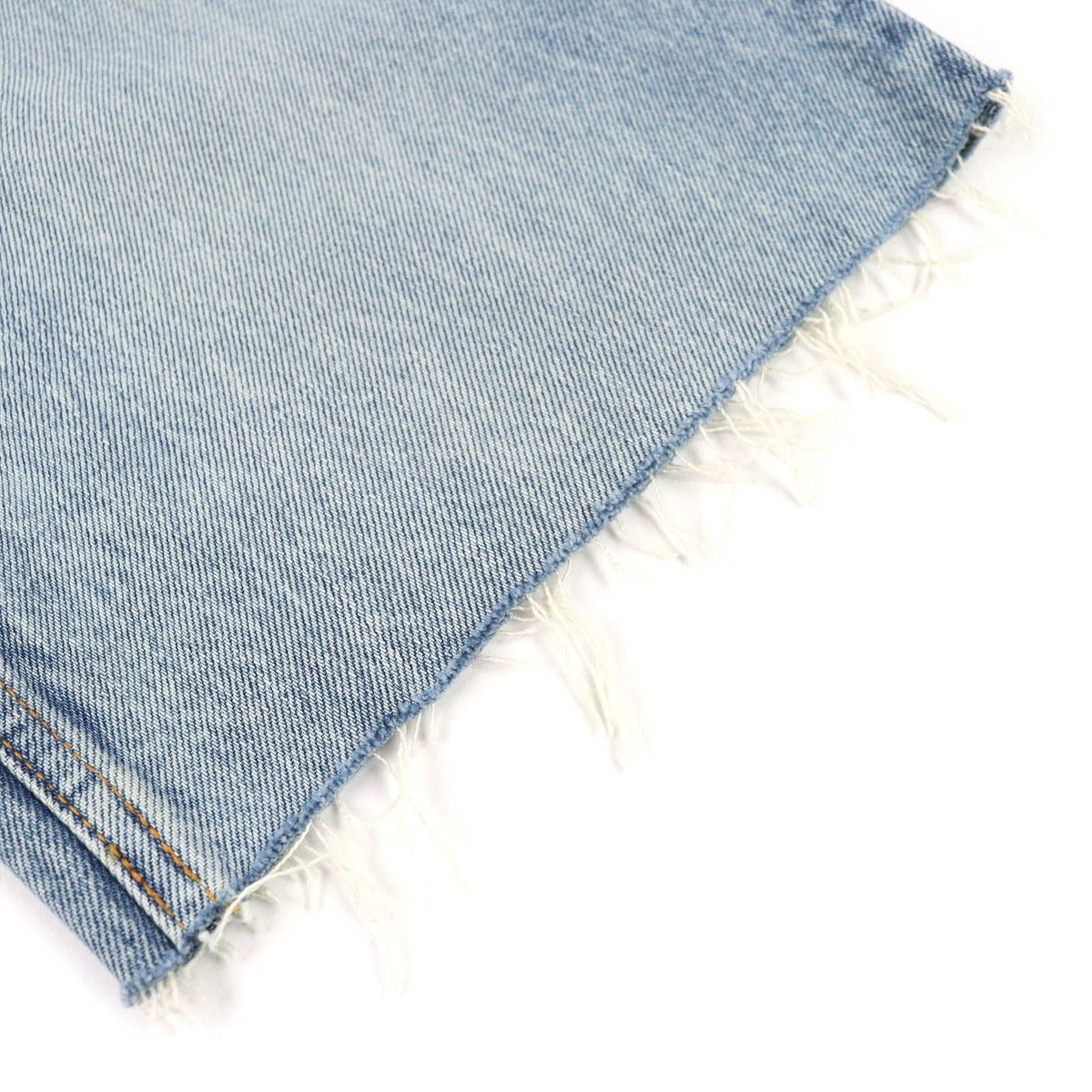 Balenciaga Cotton Cut Off Denim Shorts Indigo Blue Pants — view 4