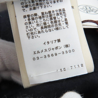 Hermes Cashmere Silk Soft Tilt Mix Coat Navy 38 with Hanger Garment — view 10