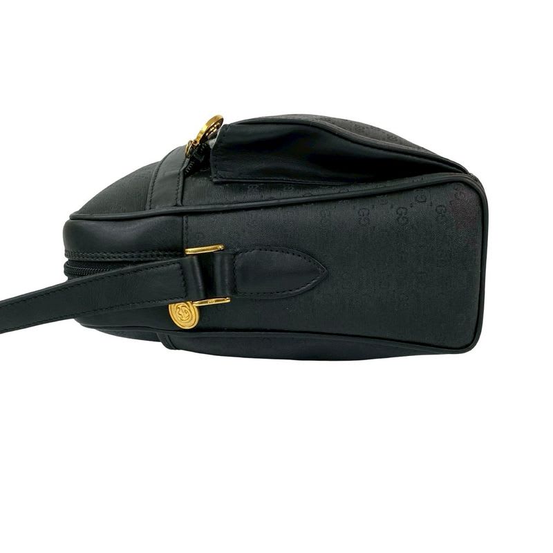 Gucci Vintage Micro GG Logo Leather Shoulder Bag