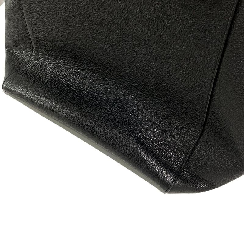 Celine Tote Bag Cabas Phantom Small With Belt Black Leather