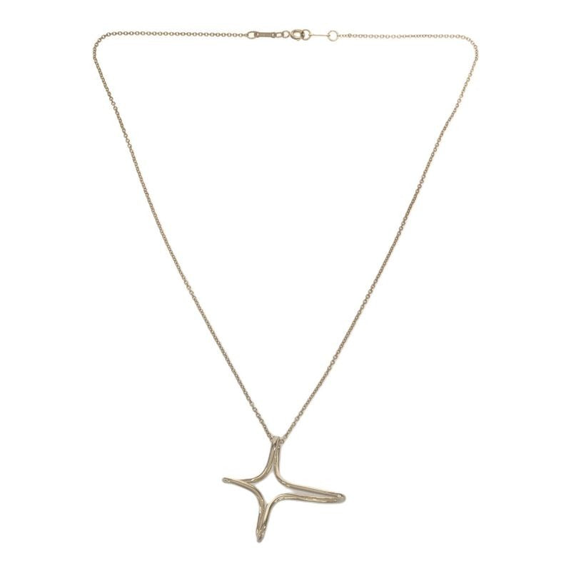 Tiffany & Co Infinity Open Cross Necklace Pendant SV 925 Silver 4.2