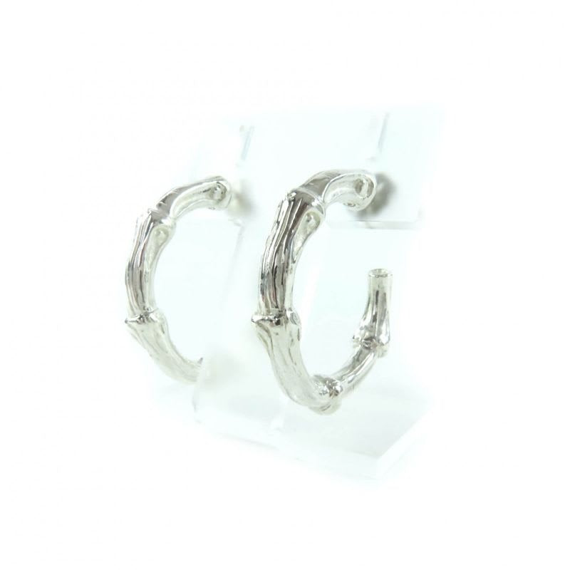 Tiffany & Co 925 Bamboo Hoop Earrings Accessories Silver Box Storag