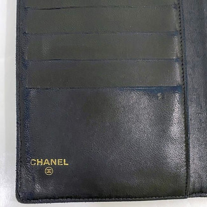 Chanel Fold Over Clasp Long Wallet F22076 Black A13498