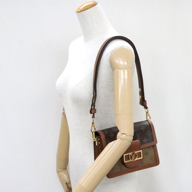 Louis Vuitton Monogram Reverse Dauphine Mini Shoulder Bag M44580 Brown