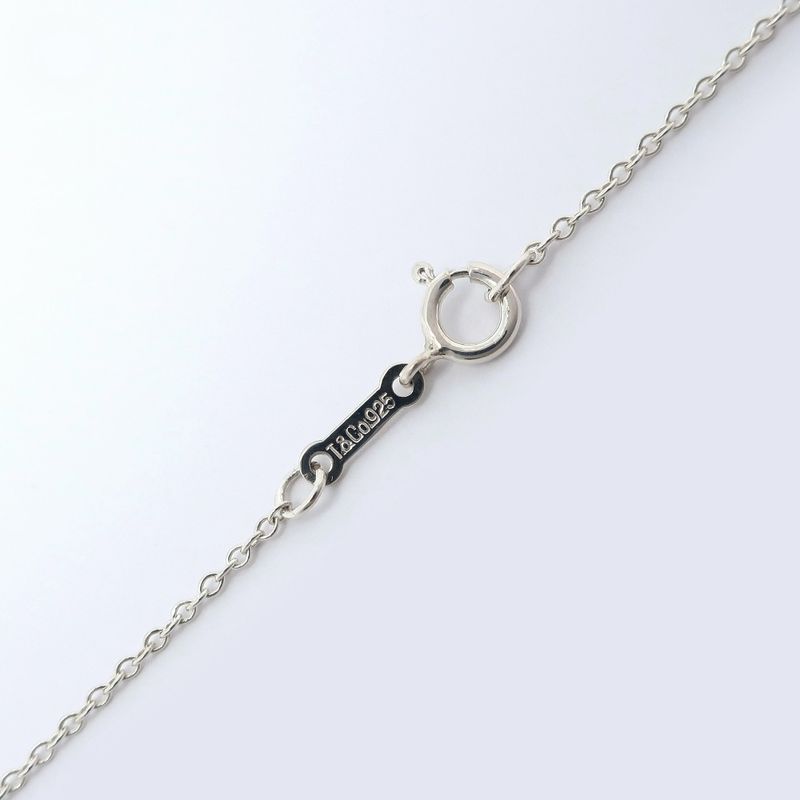 Tiffany & Co Open Heart Elsa Peretti 925 Silver Ladies 1.9g Necklace