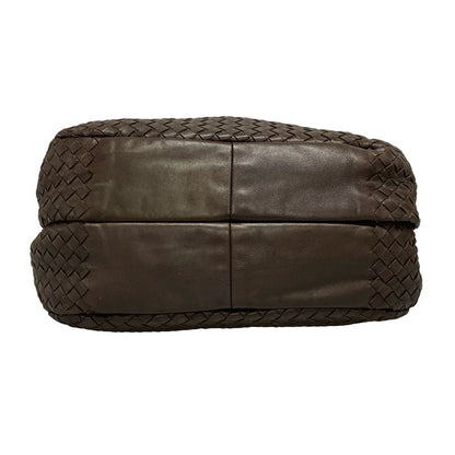 Bottega Veneta Intrecciato Tote Bag 125787 Dark Brown Leather