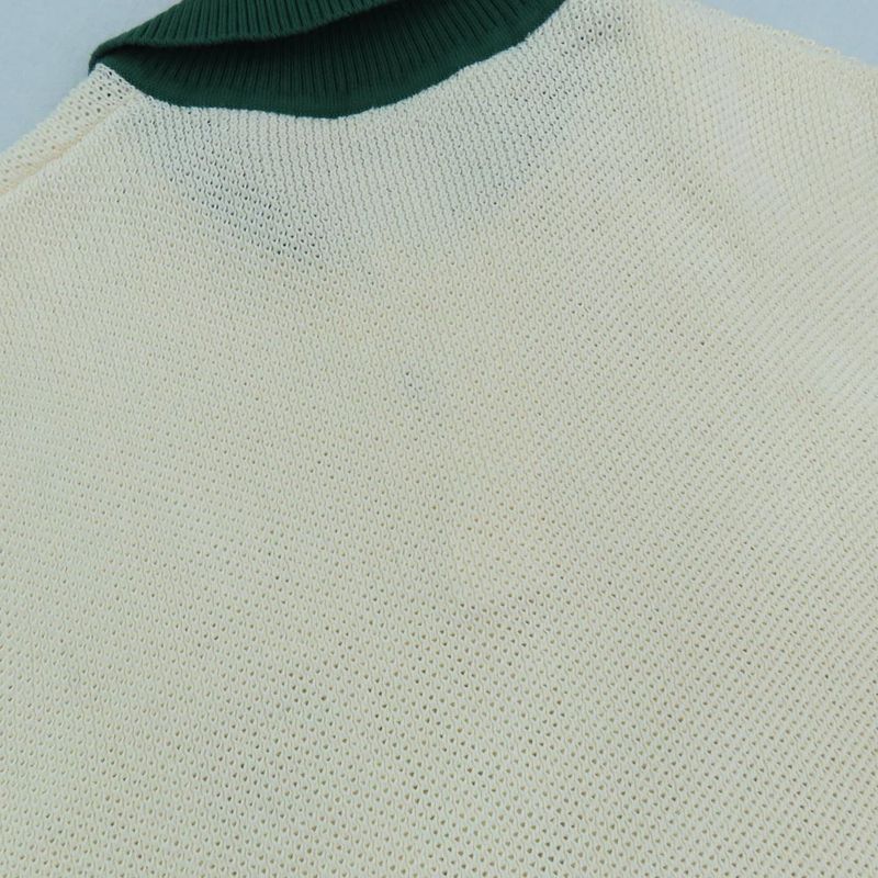 Gucci Knit Polo T-shirt 739954 Short Sleeve Collar Ivory - S Size