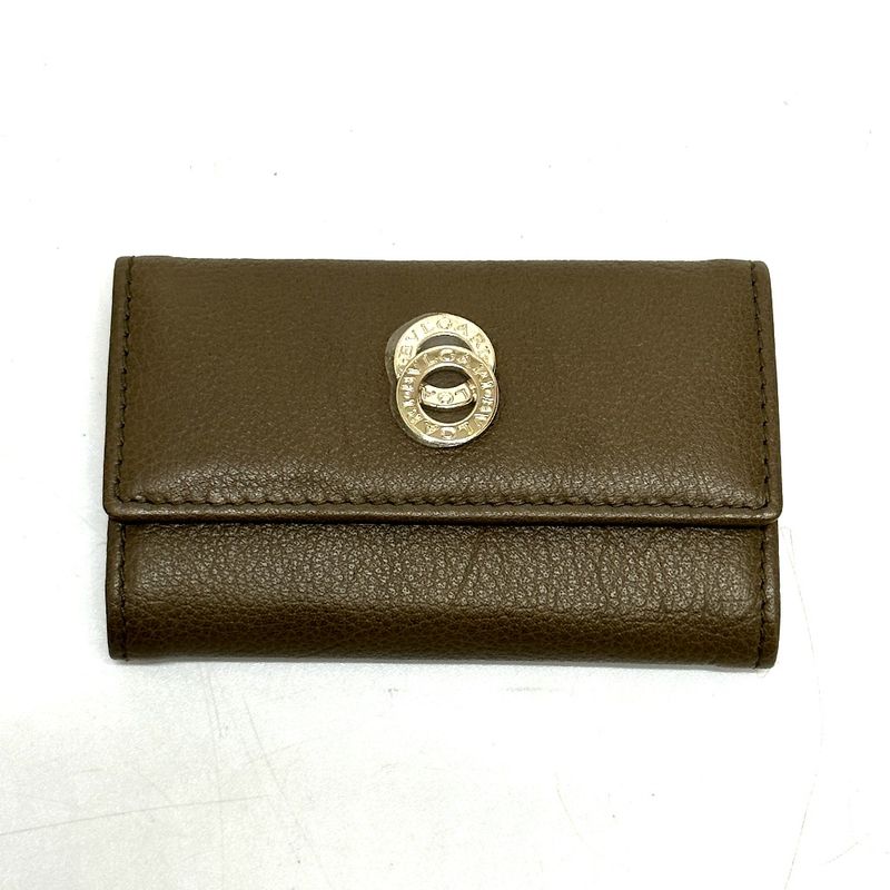 Bvlgari Bulgari Key Case Double Ring 6-ring Leather Brown
