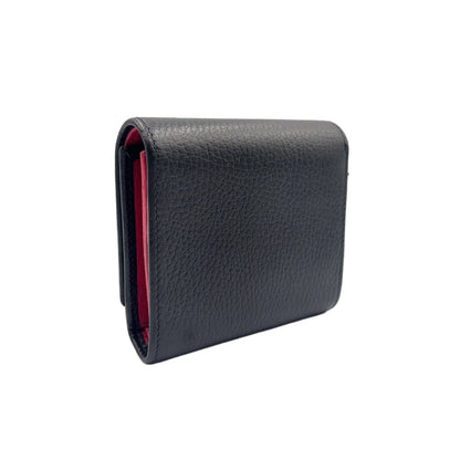 Gucci New Arrivals GG Marmot Leather Black Bordeaux Bifold Wallet Gold — view 2