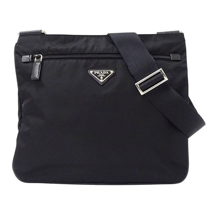 Prada Bag Shoulder Nylon Black Va0563 Crossbody