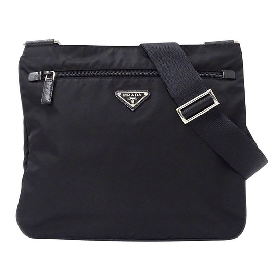 Prada Bag Shoulder Nylon Black Va0563 Crossbody Stylish