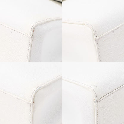 Chanel Handbag Turnlock Kelly Shape Wood Pattern Caviar Skin White With Gold