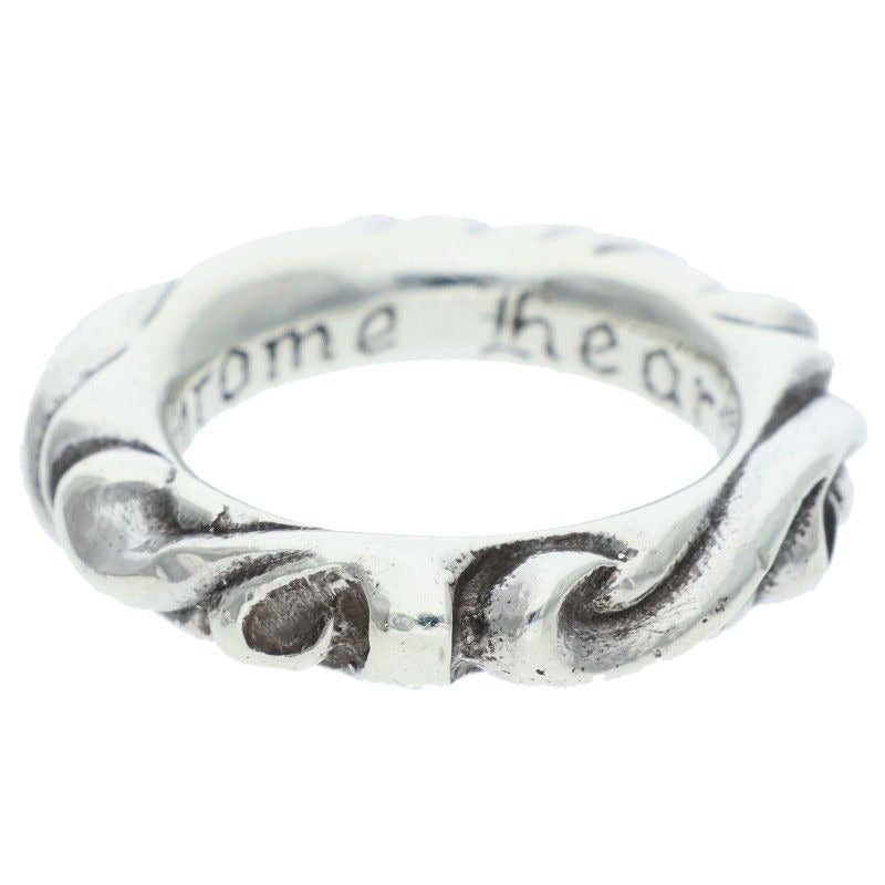 Chrome Hearts Scrl Band Scroll Silver Ring