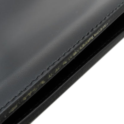 Hermes Clutch Bag Document Case Box Calf Black Gold Hardware Black Document