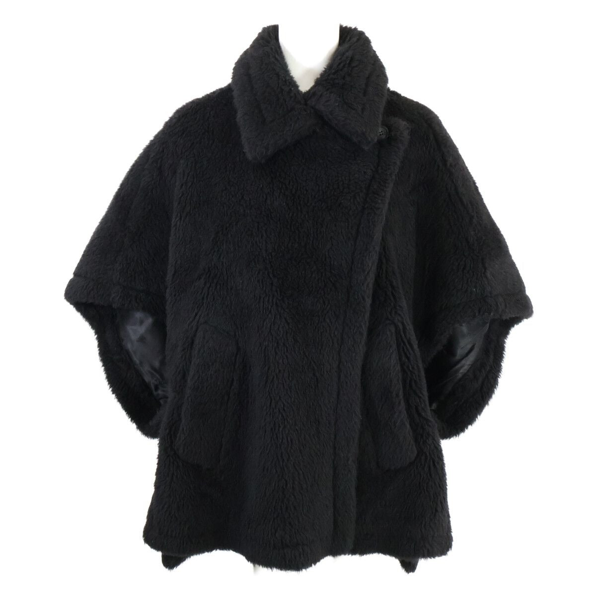 Max Mara Alpaca Silk Blend Teddy Bear Cape Poncho