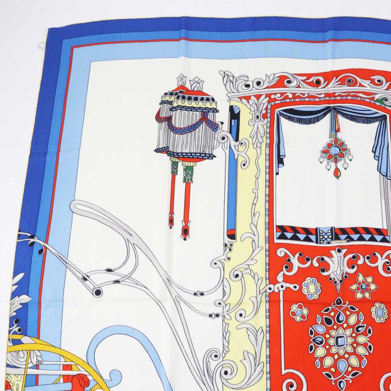 Hermes Carré 140 Coupe De Gala Cashmere Silk Scarf Multi With Box Made In