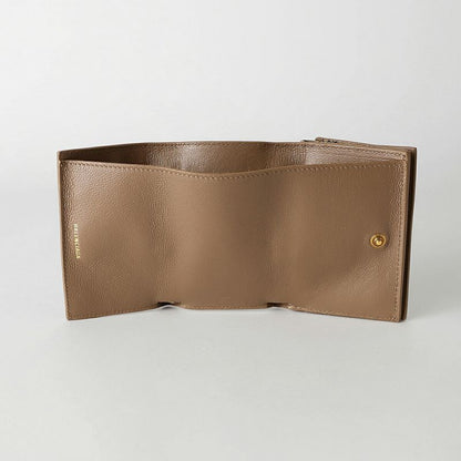 Balenciaga Trifold Wallet Beige/brown Monogram