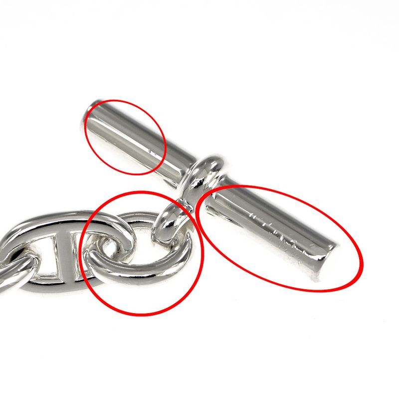 Hermes Chaine D'ancre MM 13 Frames Ag925 Silver - Bracelet Bangle