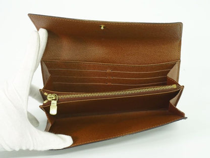 Authentic Louis Vuitton LV Old Shape Portefeuille Sarah Monogram Long Wallet