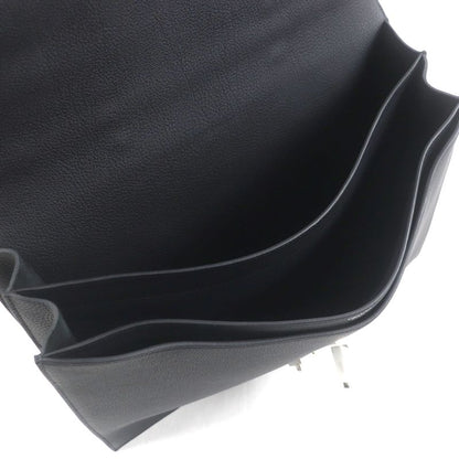 Hermes Sac A Depeches 38 Togo Silver Hardware Leather Briefcase Black With K