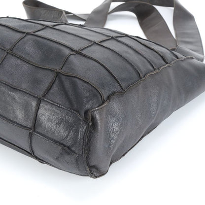 Chanel Chocobar Lambskin Leather Shoulder Bag Shoulder One Shoulder Tote Black