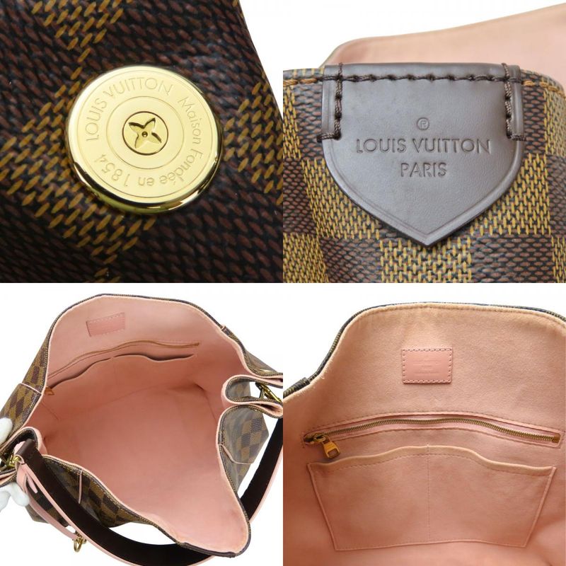 Louis Vuitton Shoulder Bag Caissa Hobo N41556 Damier Brown Rose Ballerine Pink