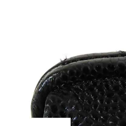 Chanel Chain Wallet Black Gold Caviar Leather Shoulder Bag — view 7