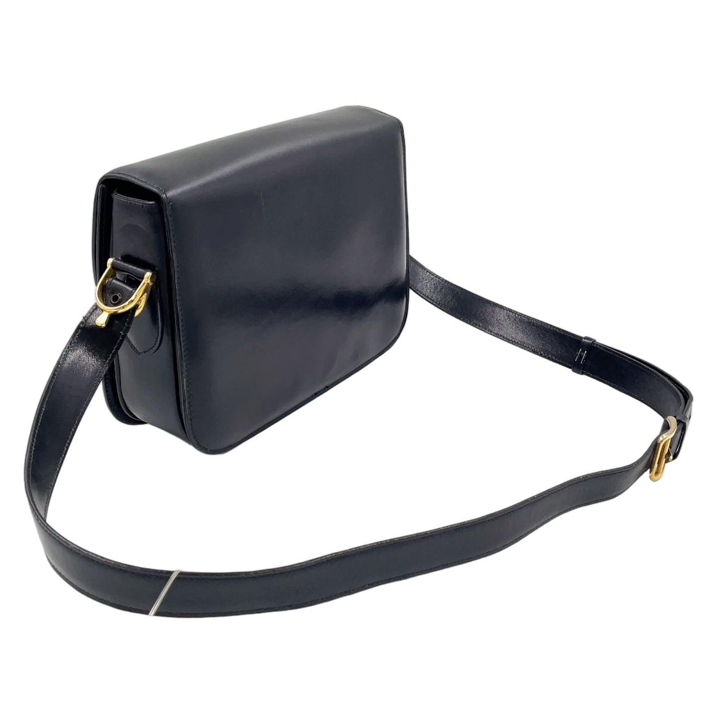 Celine Horse Carriage Calf Black Shoulder Bag Gold — view 2