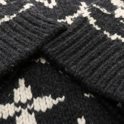 Louis Vuitton Knit Distorted Monogram Tpa Wool Sweater Gray White — view 6