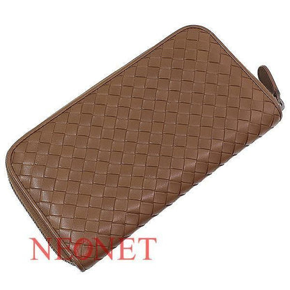 Bottega Veneta Intrecciato Leather Zip Around Design Wallet Long
