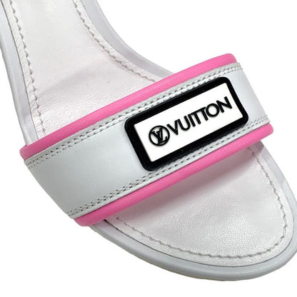 Louis Vuitton Silhouette Line Sandals Shoes Leather White Pink White Unused