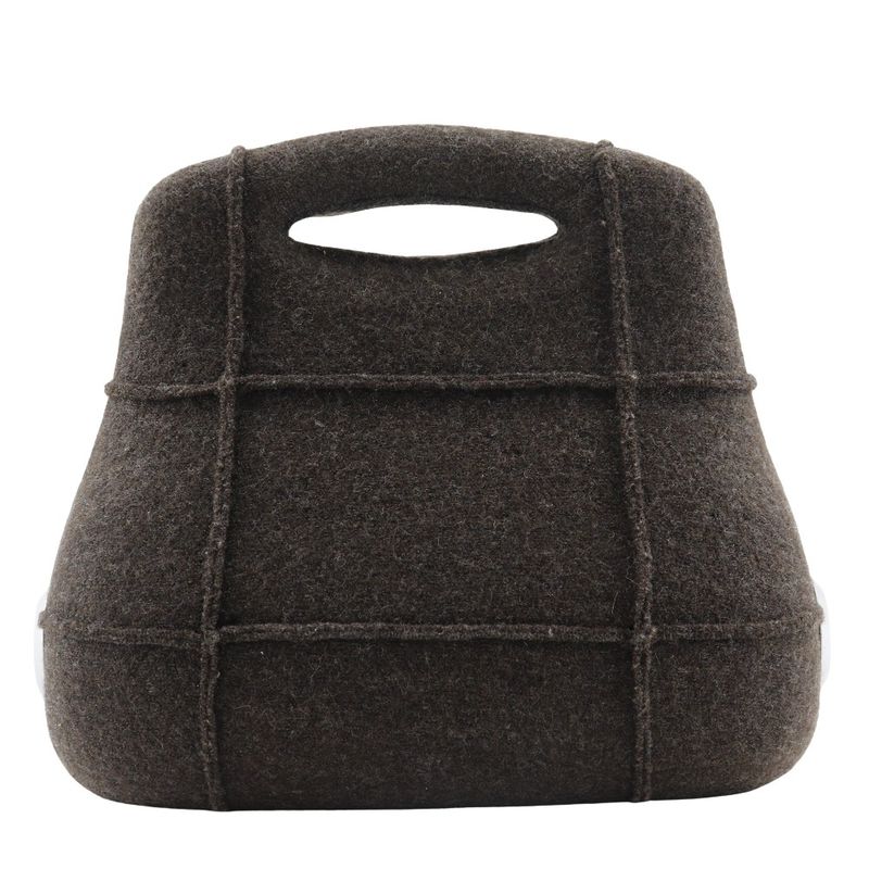 Chanel Hip Bag Wool Brown Ladies Handbag