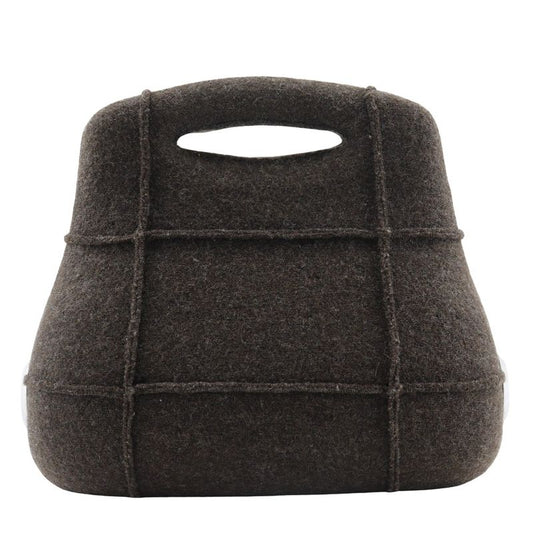 Chanel Hip Bag Wool Brown Ladies Handbag