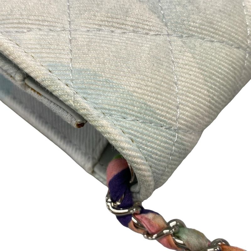 Chanel Wallet Matelasse Ap0250 Light Blue×white×multi