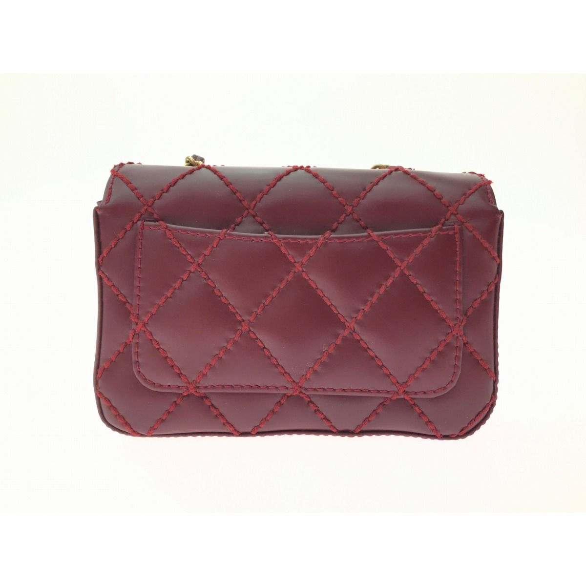 Chanel Mini Matelasse Wild Stitch Red Shoulder Bag A35200 Red