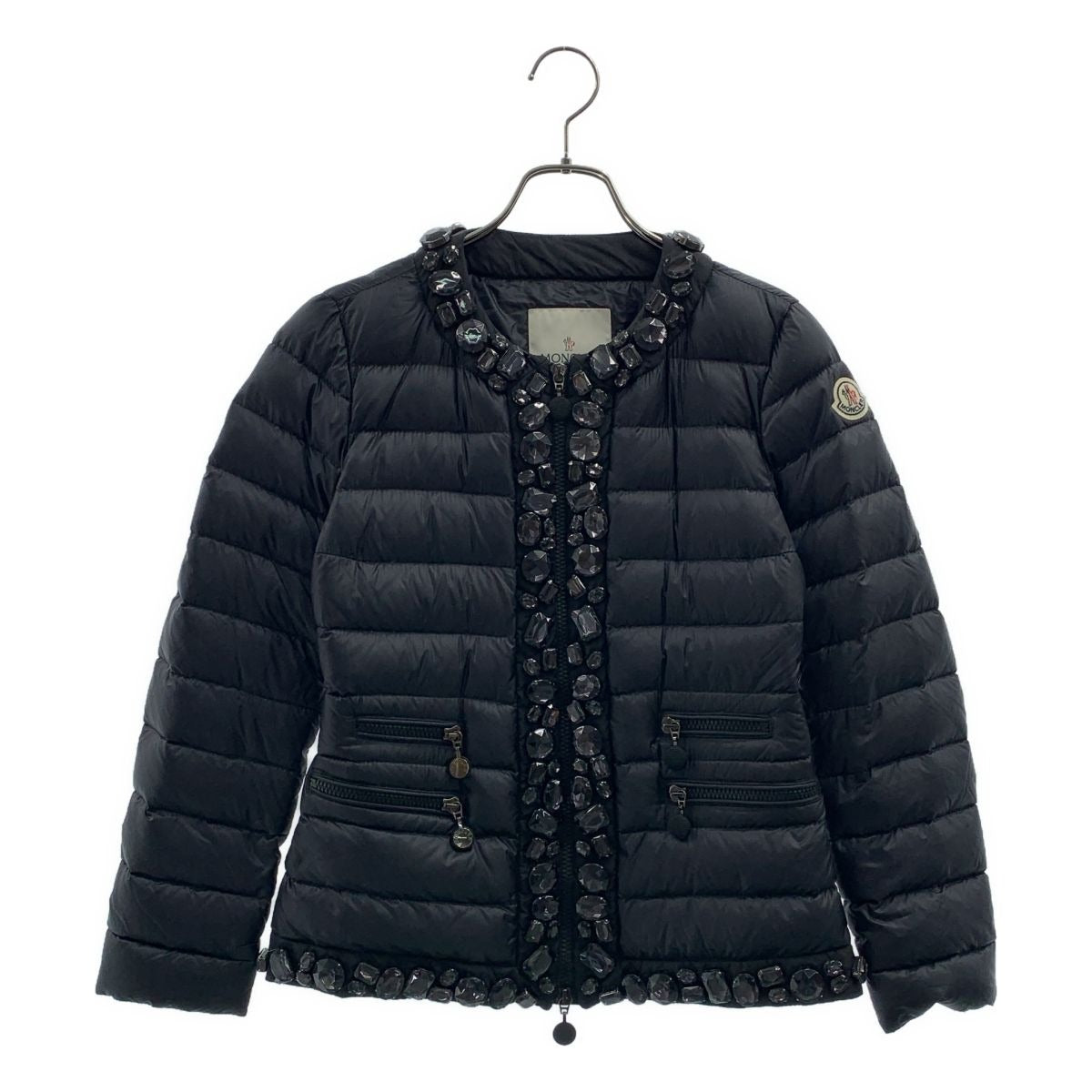 Moncler Velue Bijou Decoration Down Jacket 00 Black