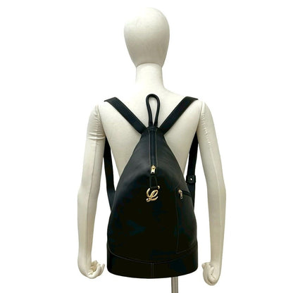Loewe Vintage Logo Leather Sac Backpack Black — view 2