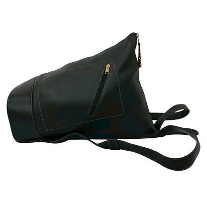 Loewe Vintage Logo Leather Sac Backpack Black — view 6