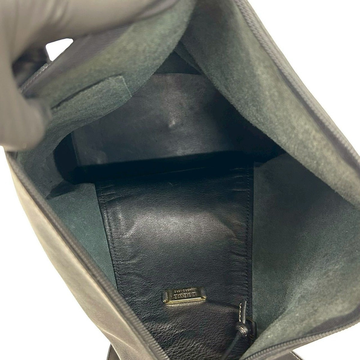 Loewe Vintage Logo Leather Sac Backpack Black — view 9