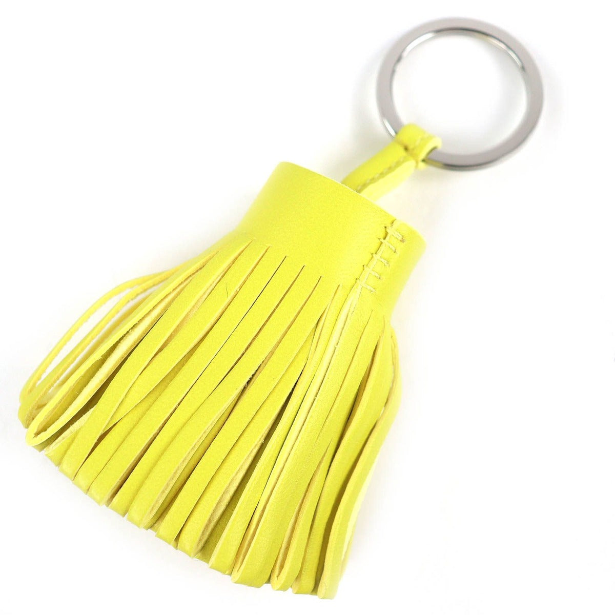 Hermes Carmen Agno Milo Silver Bag Charm Yellow — view 3
