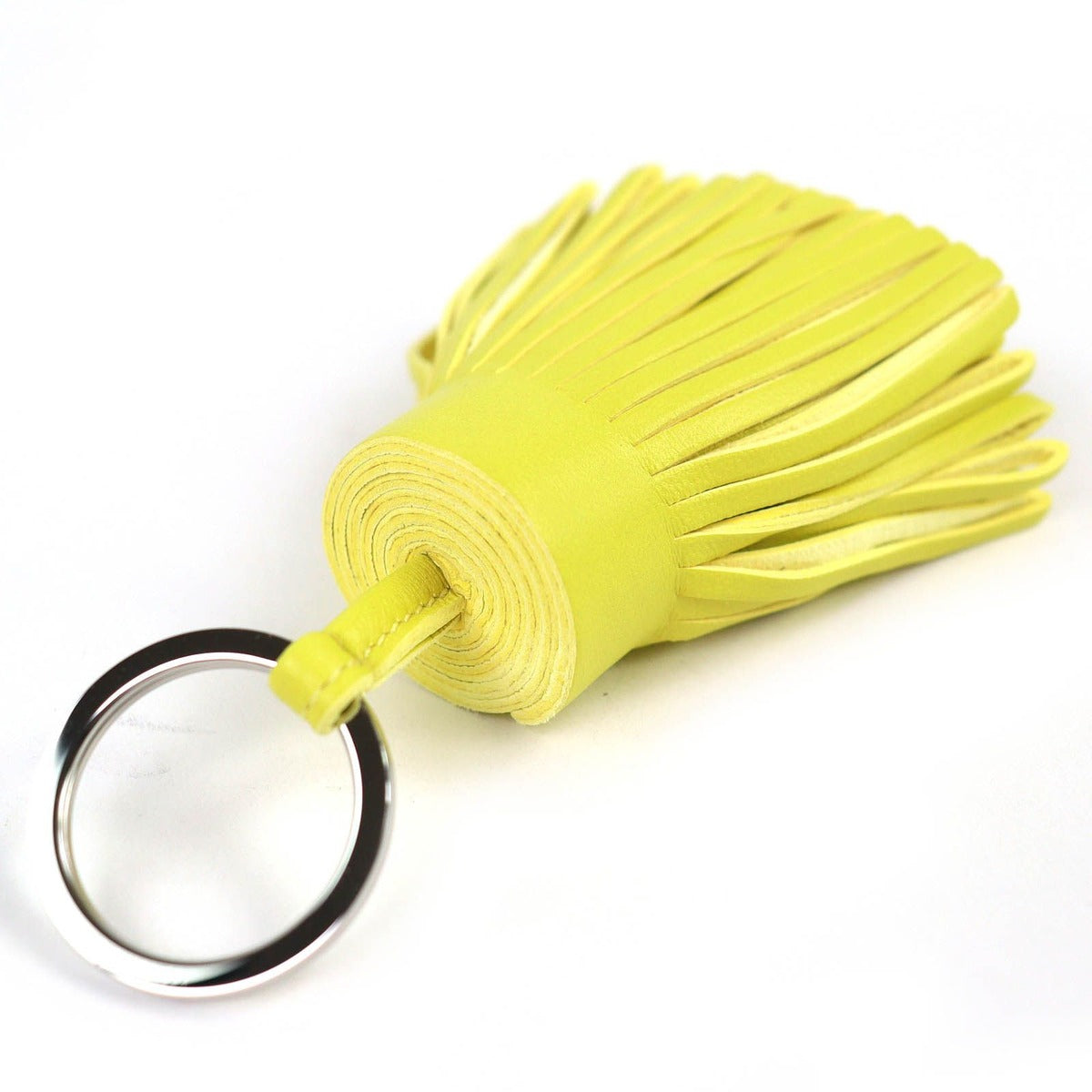 Hermes Carmen Agno Milo Silver Bag Charm Yellow — view 4