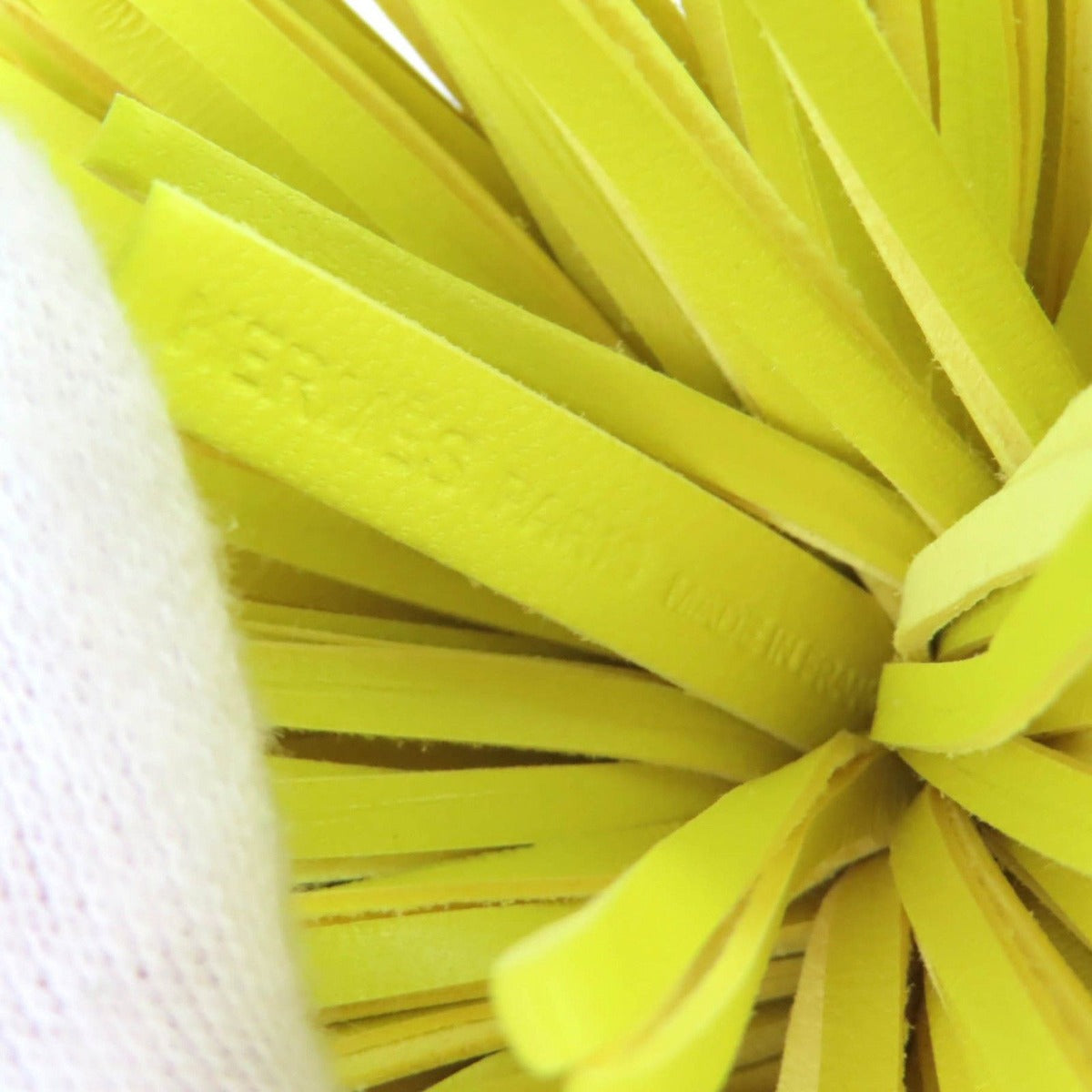 Hermes Carmen Agno Milo Silver Bag Charm Yellow — view 8