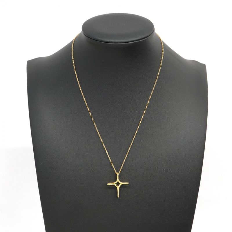 Tiffany & Co Necklace Open Cross 18K Yellow Gold Yellow Gold Ladies